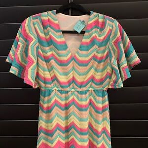 Gorgeous! Judith March Colorful Chevron Maxi Dress! Size Small!